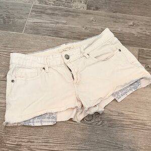 2.1 Denim Cream Jean Shorts
